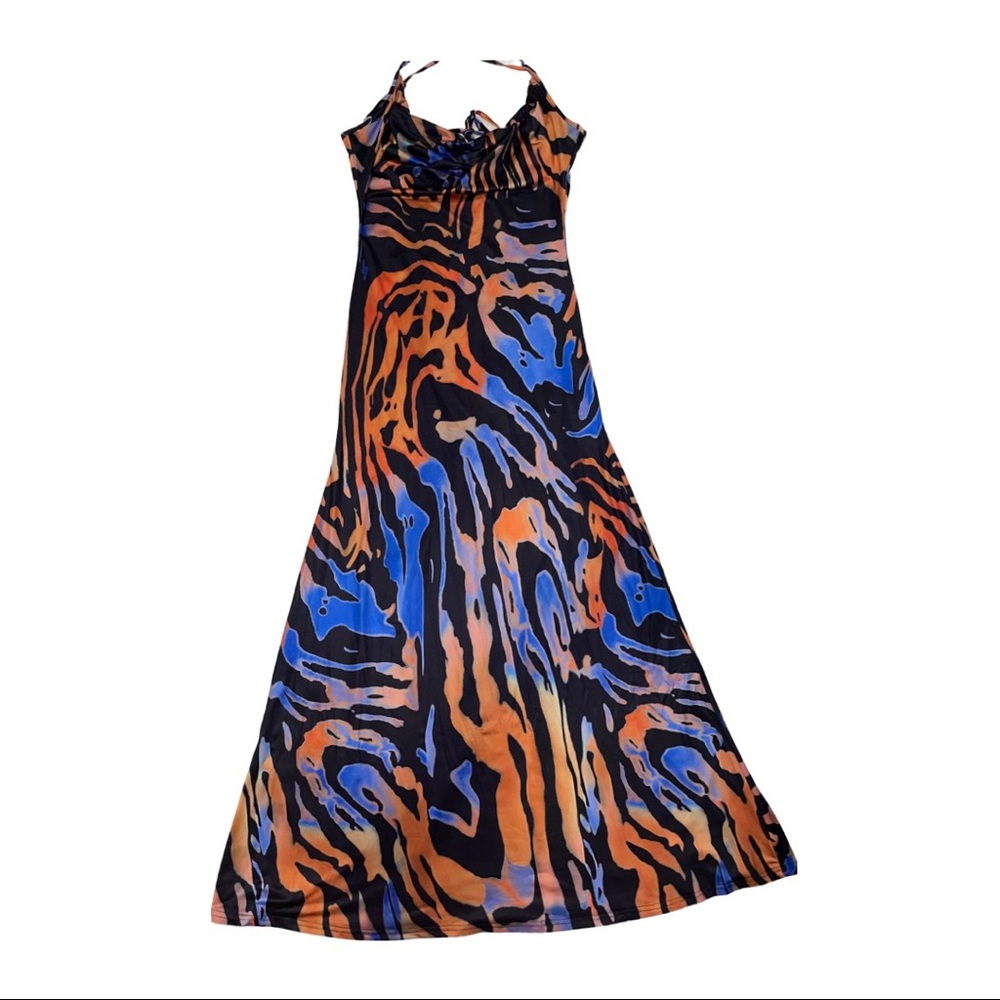 Zebra print maxi dress